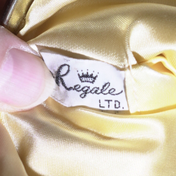 La Regale Hand‑Beaded Evening Purse Gold Bronze Silver Beads Hong Kong VTG EUC - Picture 8 of 12